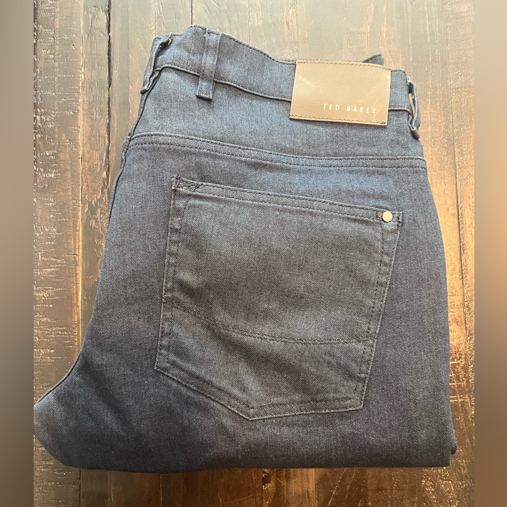 Ted Baker Dark Wash Straight Cut Denim